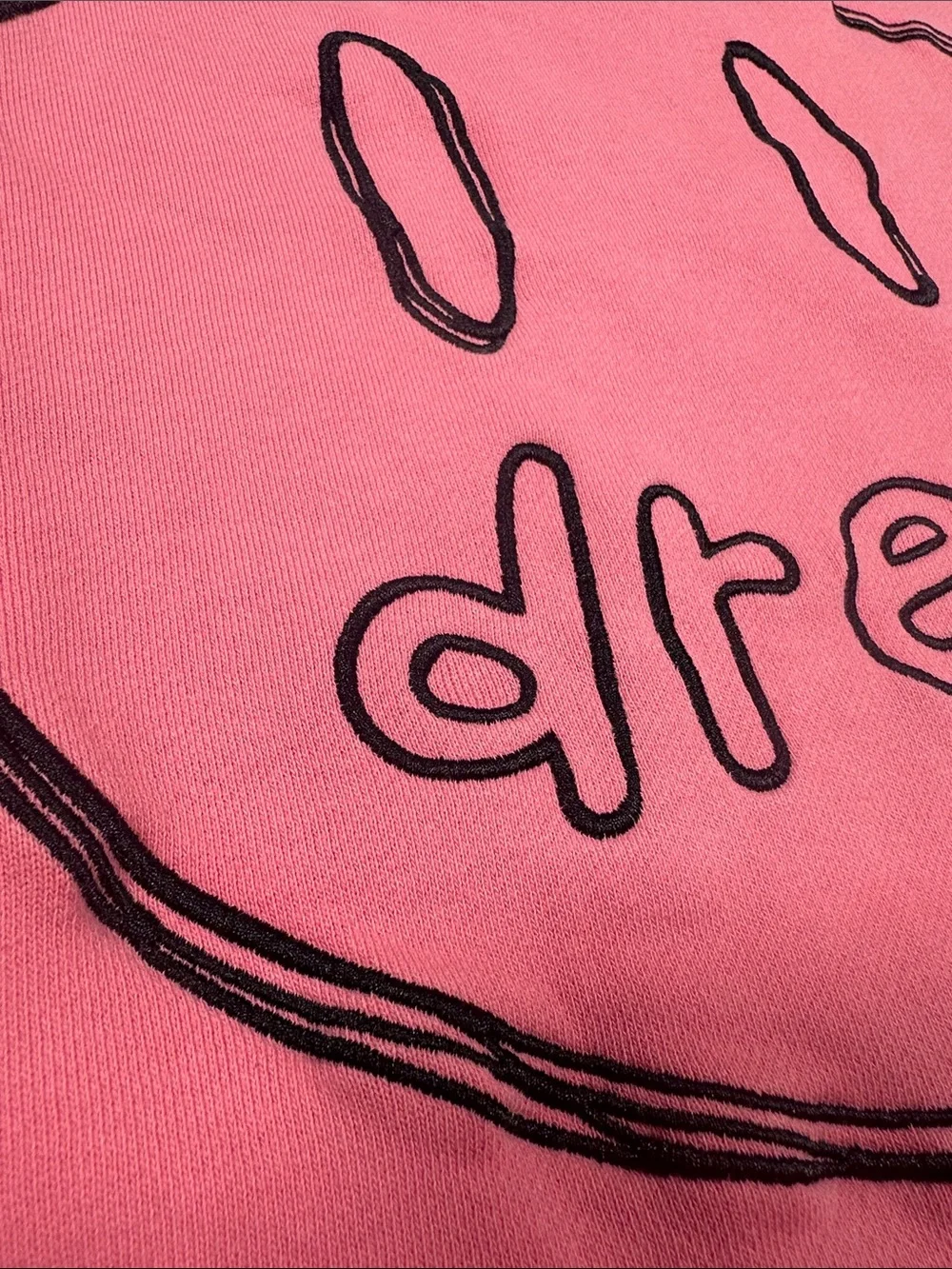 Drew House Sketch Mascot Crewneck Sweatshirt Hot Pink Adult XL Smiley Bieber